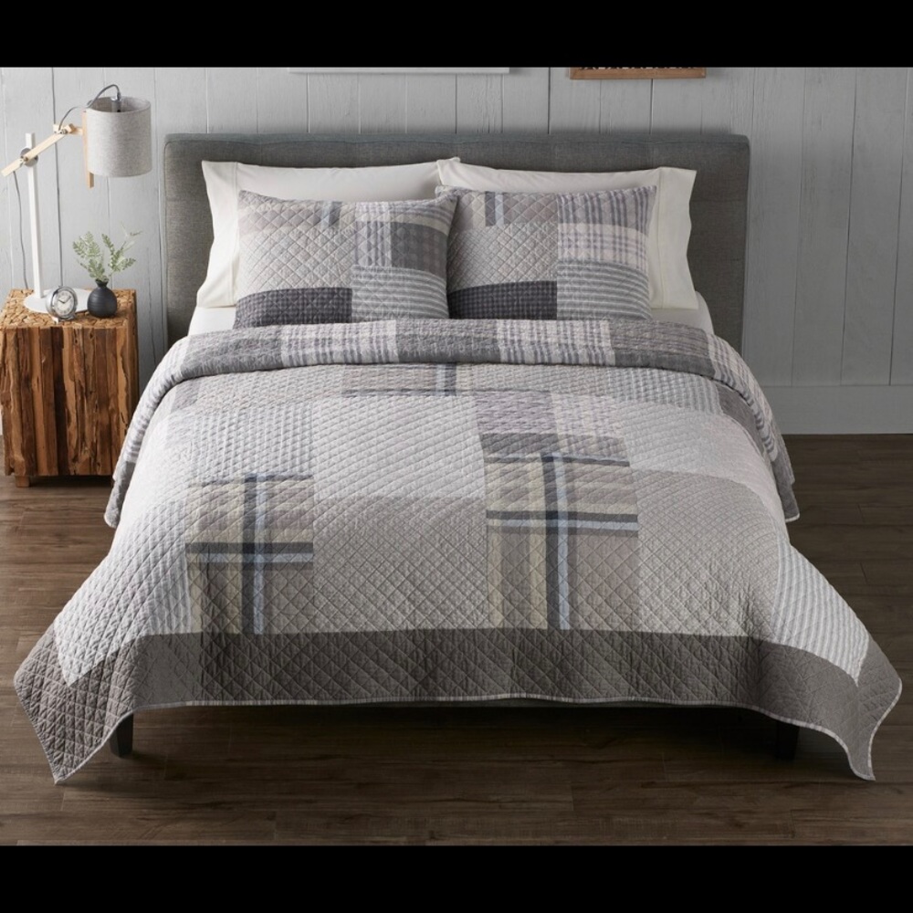 Cuddl Duds Flannel 3-piece Quilt Set  - full/queen